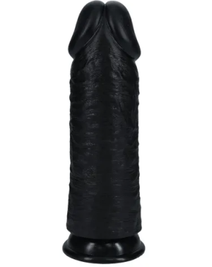 REAL ROCK 10" 25CM EXTRA THICK DILDO - BLACK