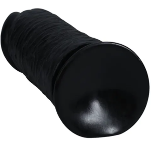 REAL ROCK 10" 25CM EXTRA THICK DILDO - BLACK