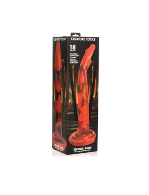 CREATURE COCKS KING COBRA - X-LARGE 18" LONG SILICONE DONG