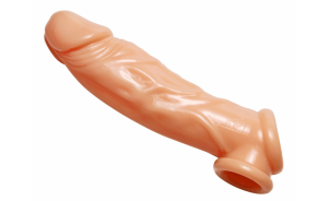 SIZE MATTERS PENIS ENHANCER + BALL STRETCHER - FLESH