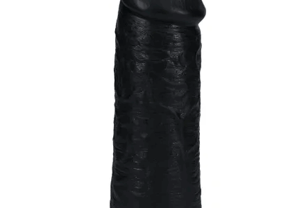 REAL ROCK 10" 25CM EXTRA THICK DILDO - BLACK