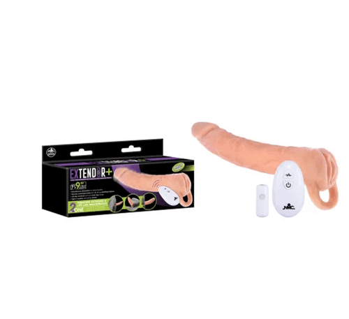 EXTENDOR + 2 IN 1 PENIS & MASTURBATOR WITH VIBRATING BULLET