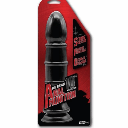 ANAL MUNITION 10" BUTT PLUG WITH SUCTION CUP