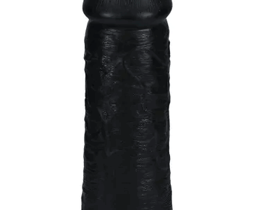 REAL ROCK 10" 25CM EXTRA THICK DILDO - BLACK