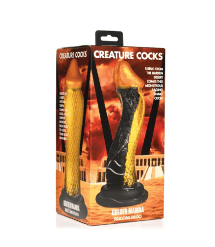 CREATURE COCKS GOLDEN SNAKE SILICONE DILDO