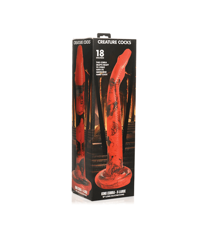 CREATURE COCKS KING COBRA - X-LARGE 18" LONG SILICONE DONG