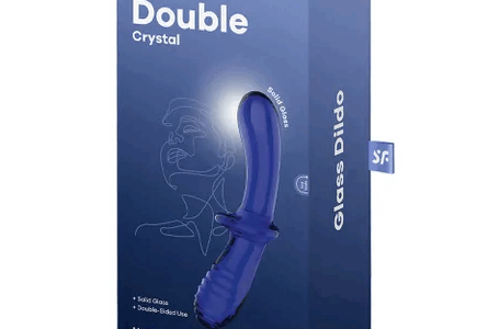 SATISFYER - DOUBLE CRYSTAL (BLUE)