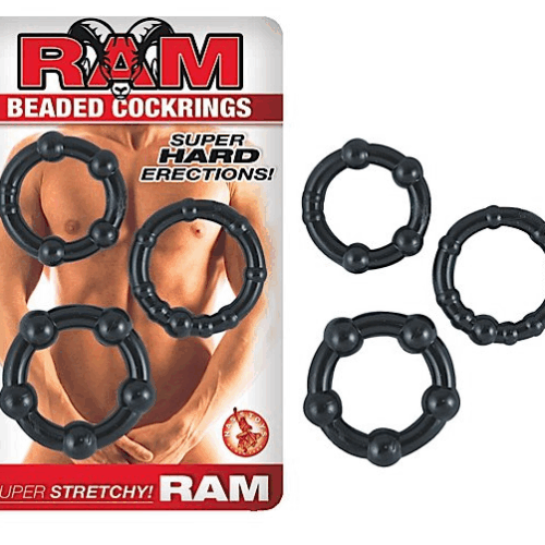 RAM BEADED COCK RINGS