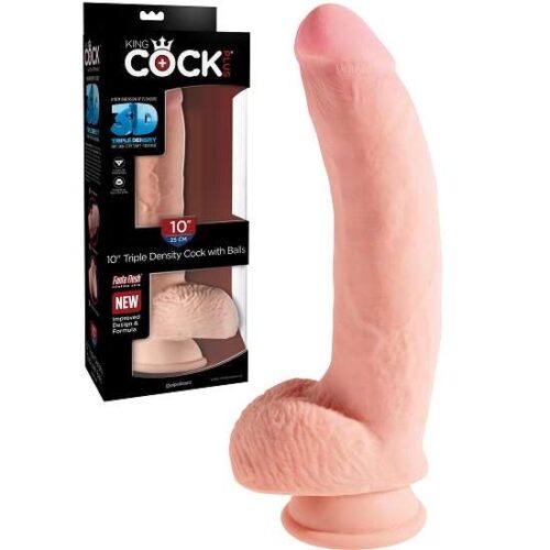 KING COCK PLUS 10'' TRIPLE DENSITY COCK WITH BALLS