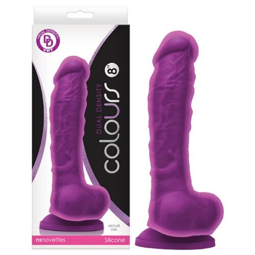 COLOURS DUAL DENSITY 8'' DONG - PURPLE
