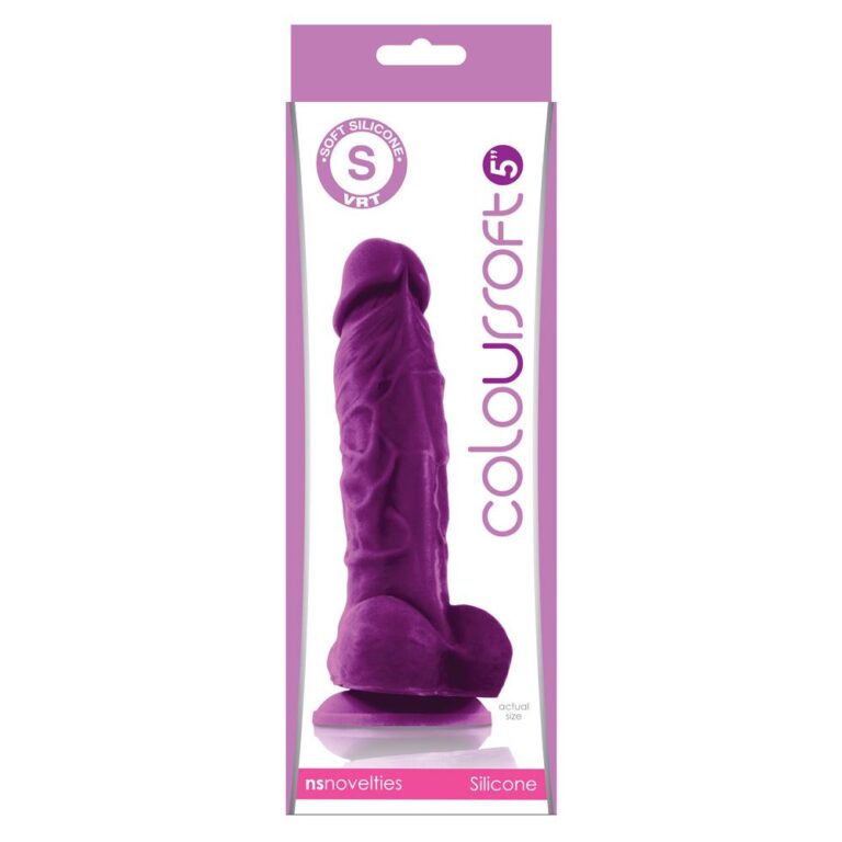 COLOURS SOFT 5'' SILICONE DONG - PURPLE