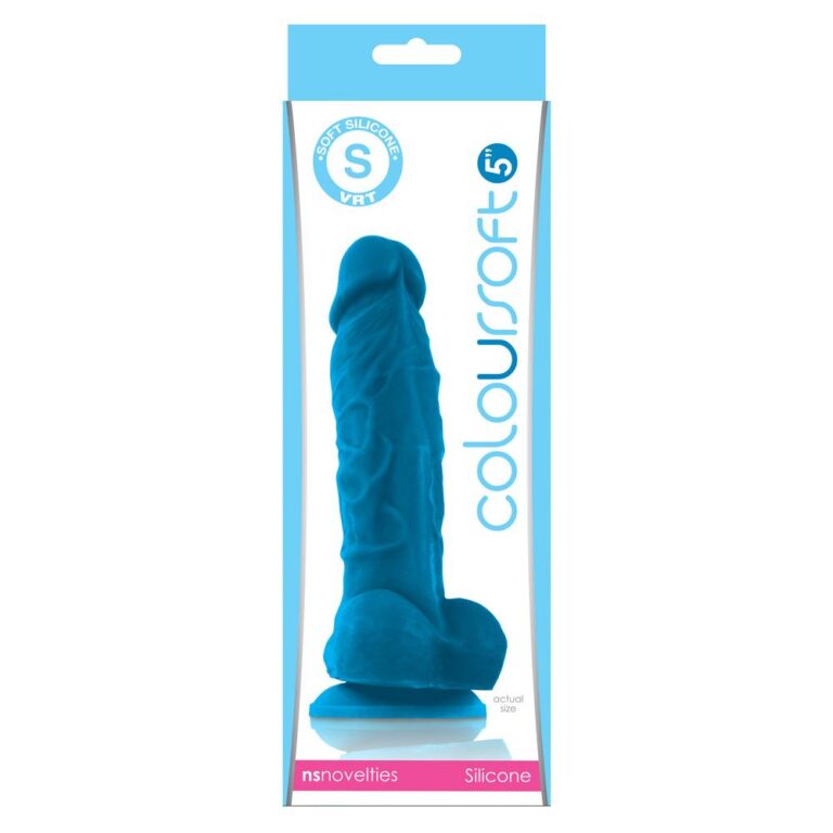 COLOURS SOFT 5'' SILICONE DONG - BLUE