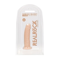 SILICONE DUAL DENSITY DILDO WITHOUT BALLS 6 INCH REALROCK