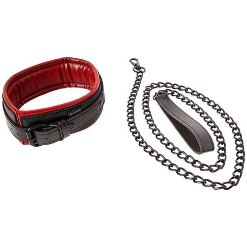 SPORTSHEETS SAFFRON COLLAR AND LEASH