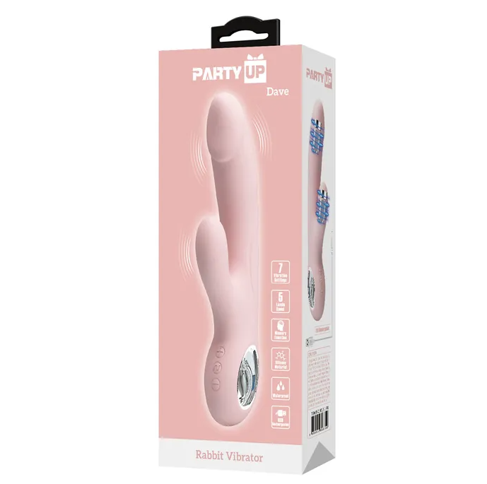 PARTY UP DAVE - RABBIT VIBRATOR PINK