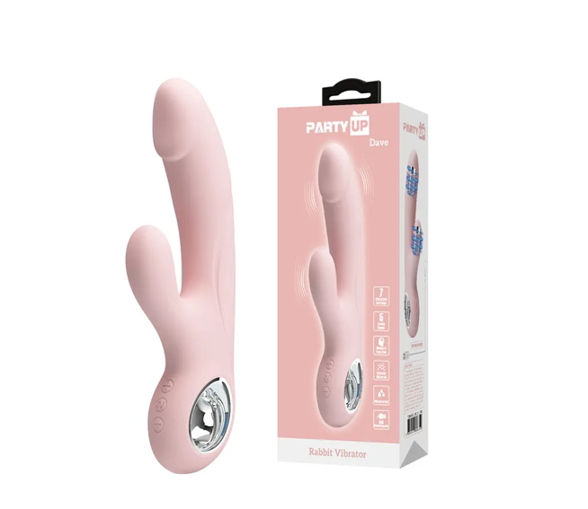 PARTY UP DAVE - RABBIT VIBRATOR PINK